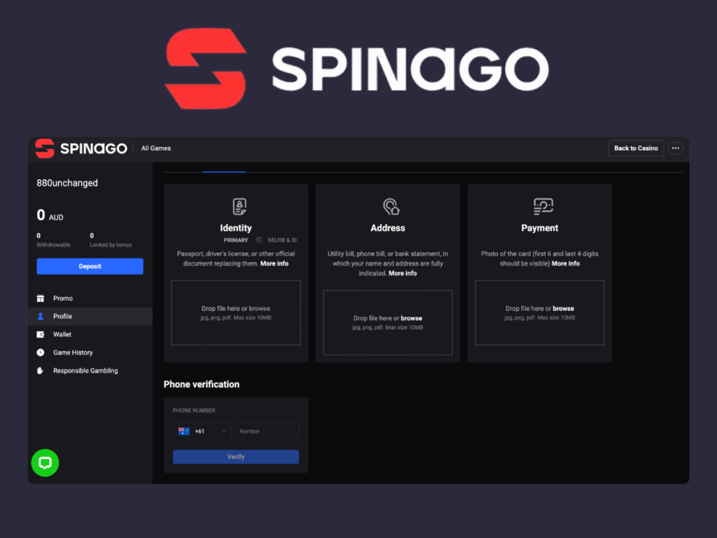Spinago Login